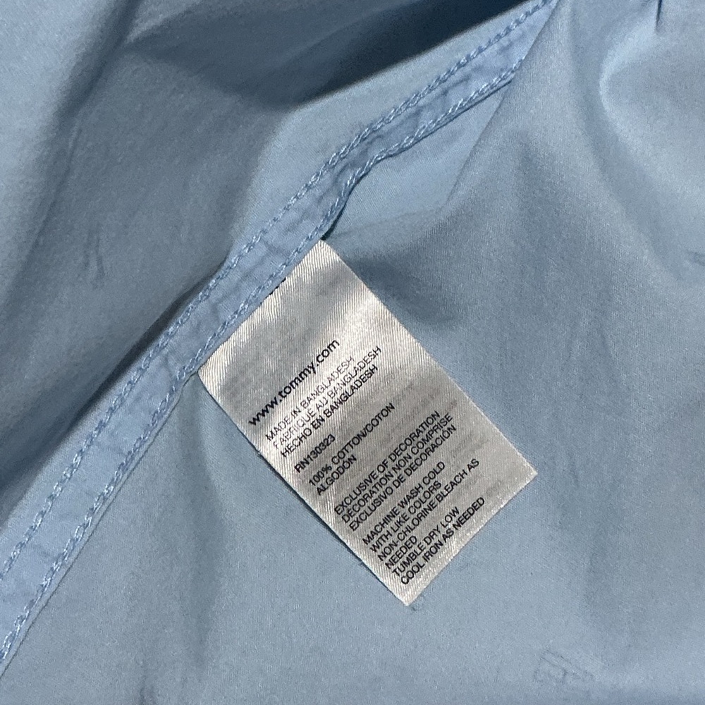 Tommy Hilfiger Kids Light Blue Patterned Button-Down Shirt - Picture 6 of 7